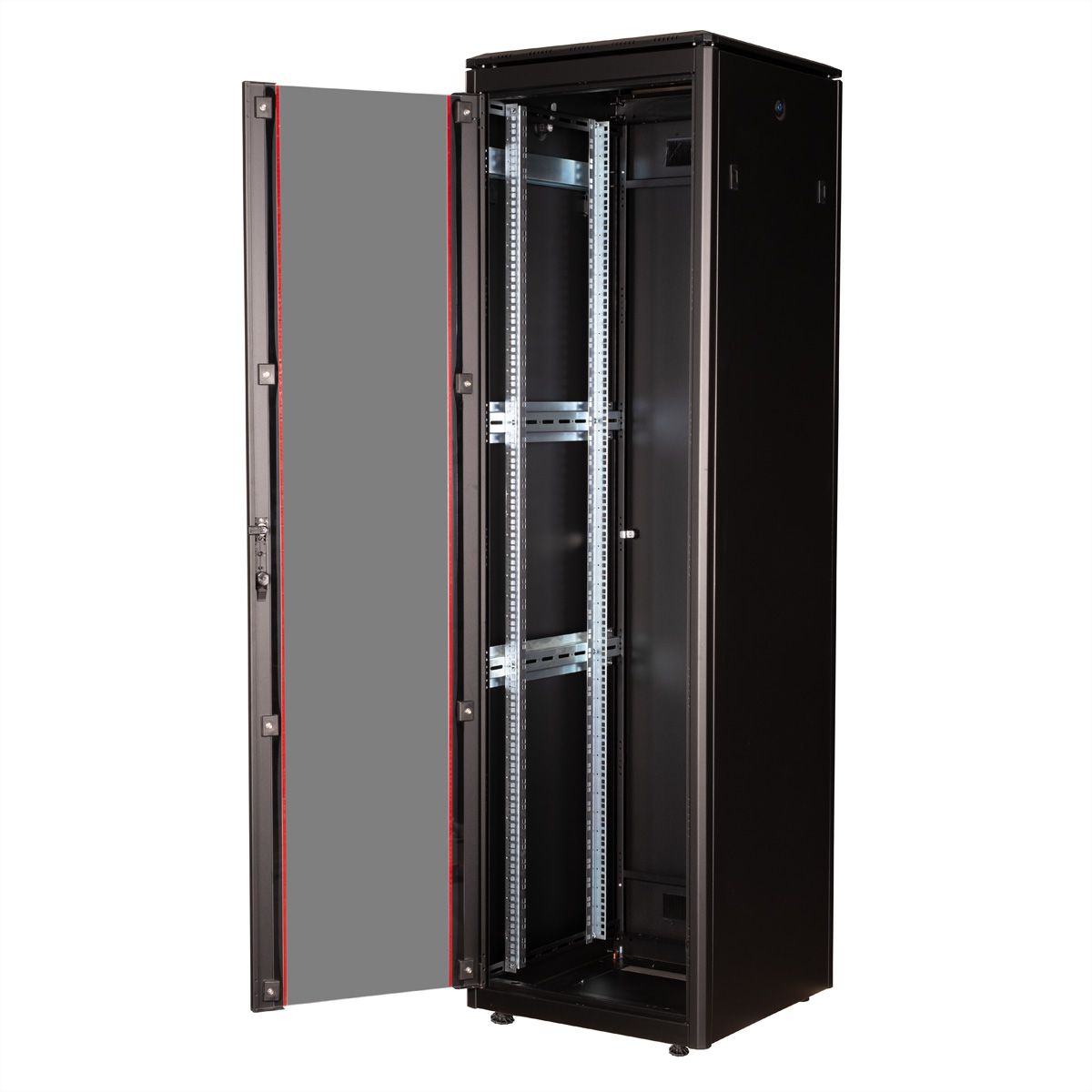ROLINE 19" Baie réseau Pro 42U, 600x600 LxP Porte verre noir