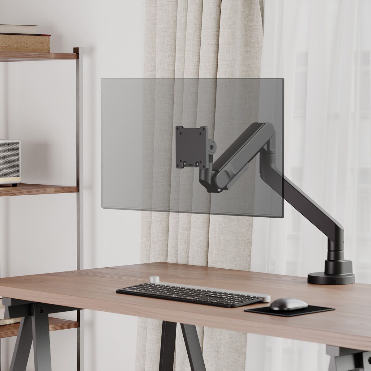 ROLINE Bras LCD standard, fixation sur bureau, 24–57 pouces, jusqu'à 27 kg