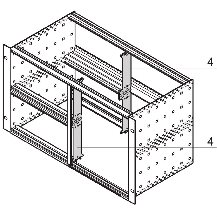 Profilé de fractionnement SCHROFF 6 U pour montage combiné