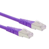 Cordon Cat.6 (Classe E) F/UTP AWG26, pourpre, 20 m