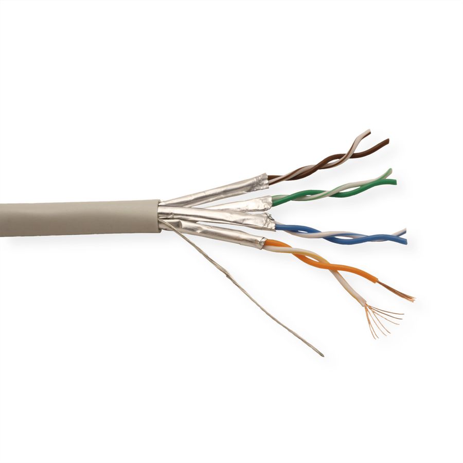 ROLINE Câble U/FTP Cat.6A (Classe EA) / 10 Gigabit, fils tressés, 300 m