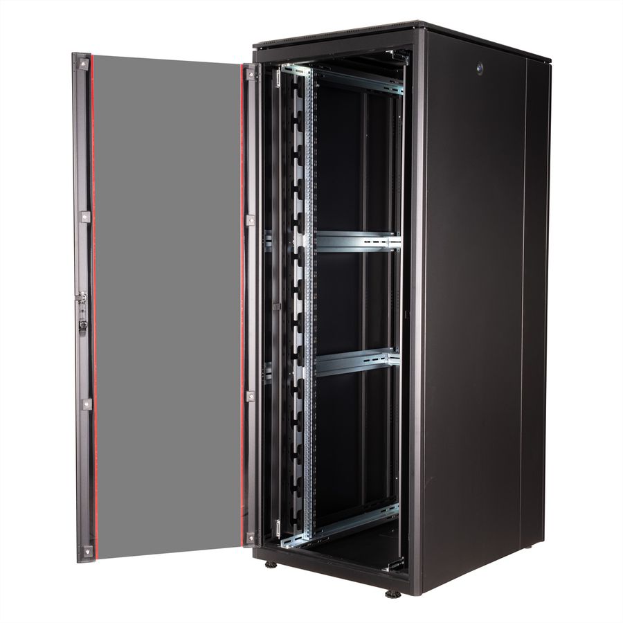 ROLINE 19" Baie réseau Pro 42U, 800x1000 LxP Porte verre noir
