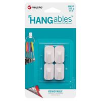 VELCRO® HANGables Crochet micro adhésif 225 g , 4 pièces, amovibles, blancs