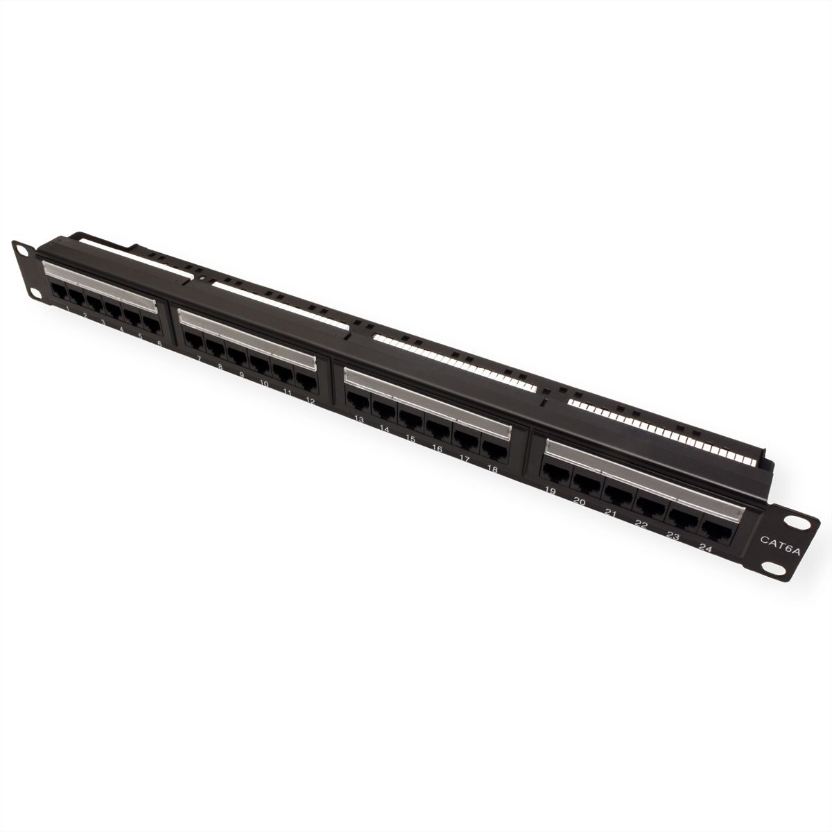 VALUE Panneau de brassage Cat.6A (Classe EA) 19", 24 ports, UTP, noir