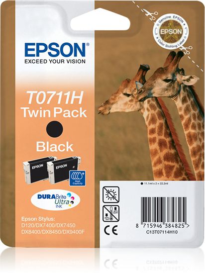 Epson Double pack "Girafe" (T0711H) - Encre DURABrite Ultra N (HC)