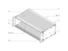SCHROFF EuropacPRO 19" Kit de bacs à cartes pour le ferroviaire, blindé, EN 50155, 3 U, 84 CV, 235 mm