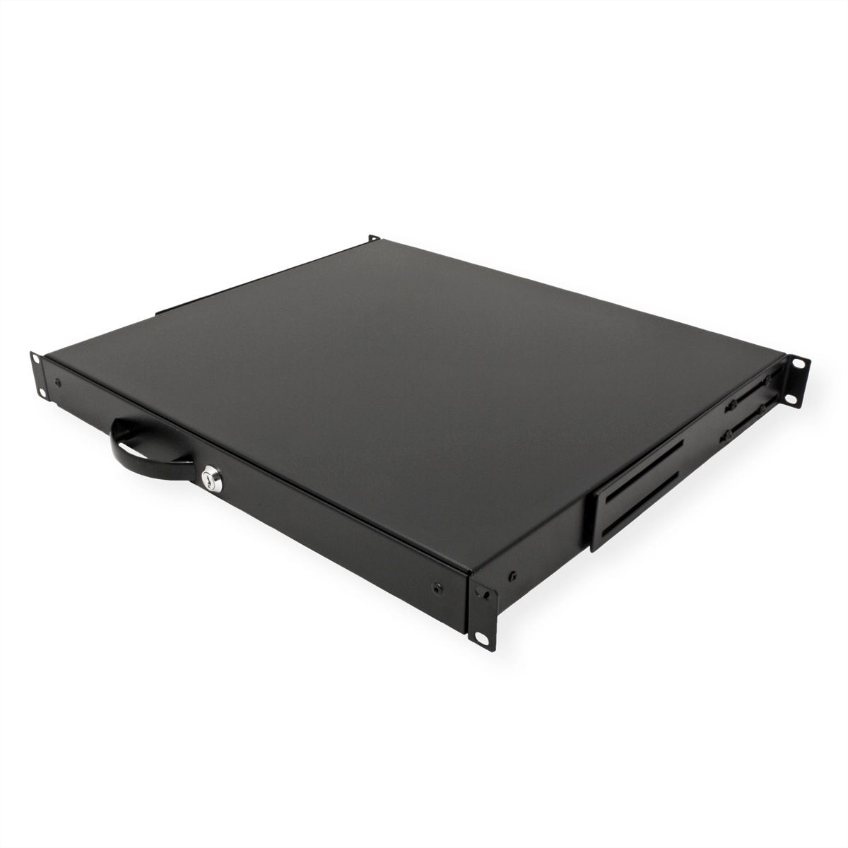 ROLINE 19" Tiroir pour clavier 1U, 400P verrouillable noir