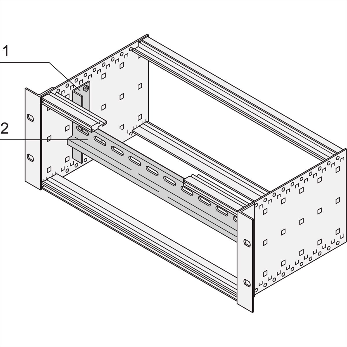 Rail porteur SCHROFF EuropacPRO selon DIN 43880 et DIN 60715