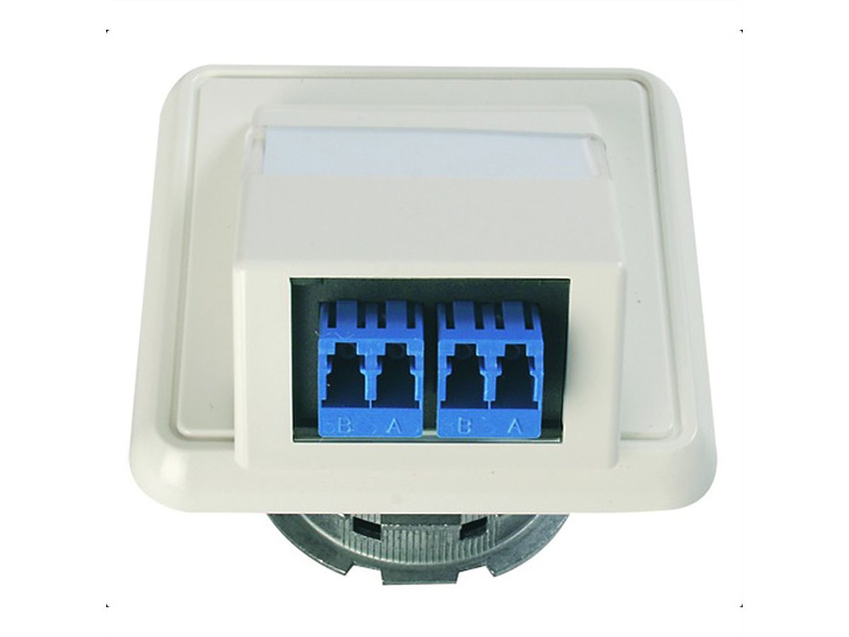 TELEGÄRTNER Embase pour fibre optique 2xLC Duplex, (A+C)