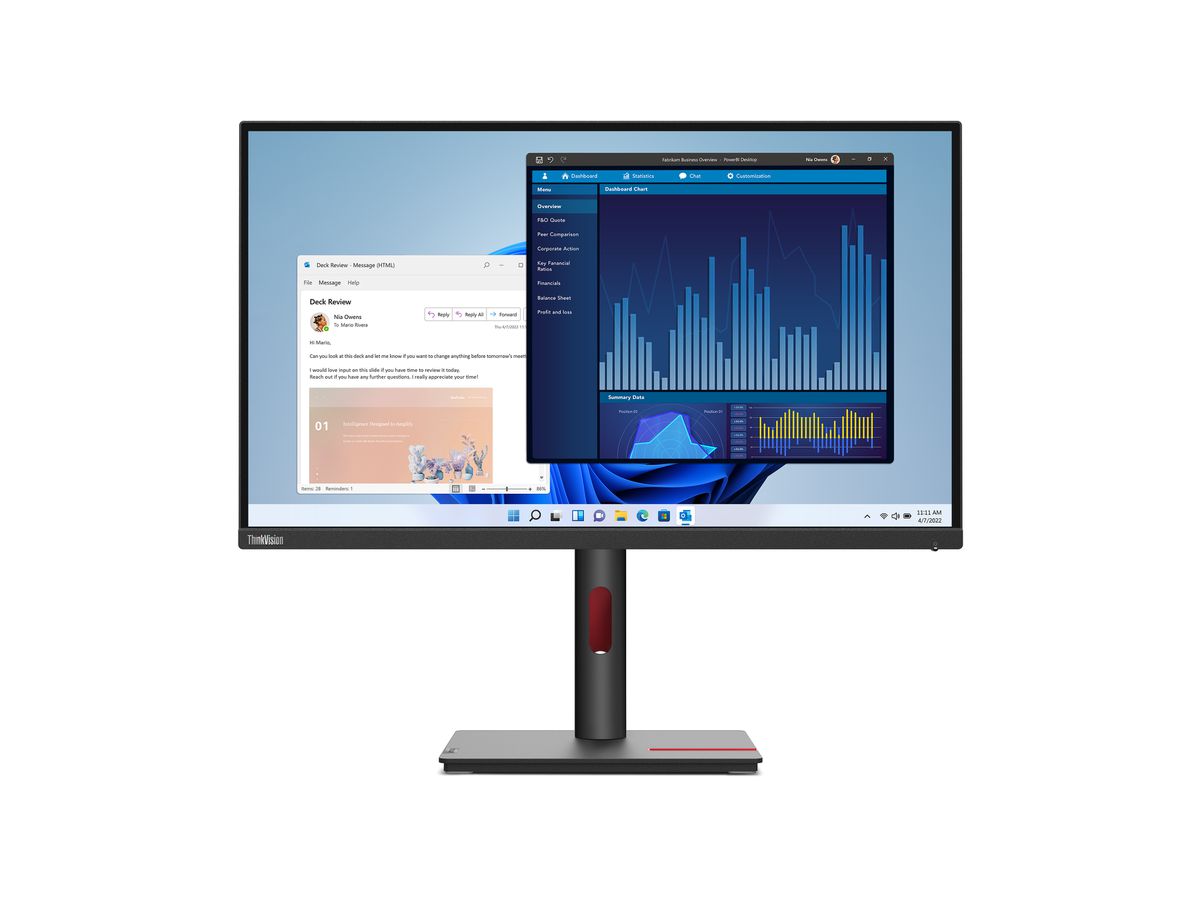 Lenovo ThinkVision T27p-30 LED display 68,6 cm (27") 3840 x 2160 pixels 4K Ultra HD Noir