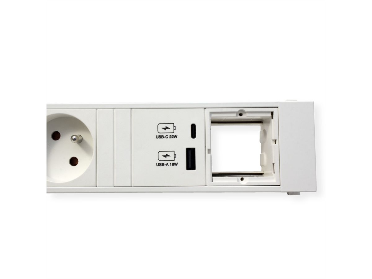 BACHMANN POWER FRAME 4xUTE 1xUSB A/C 22W 0,2m GST18