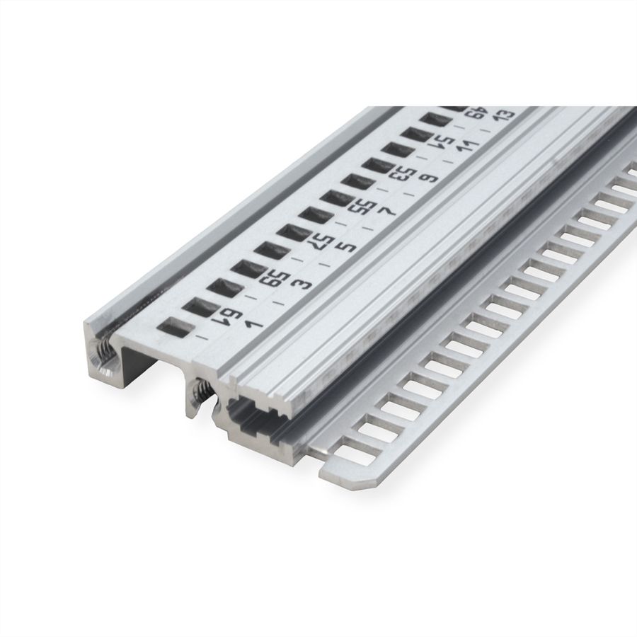 Rail horizontal SCHROFF, avant, type H-LD, lourd, lèvre longue, pour application IEEE, 63 HP