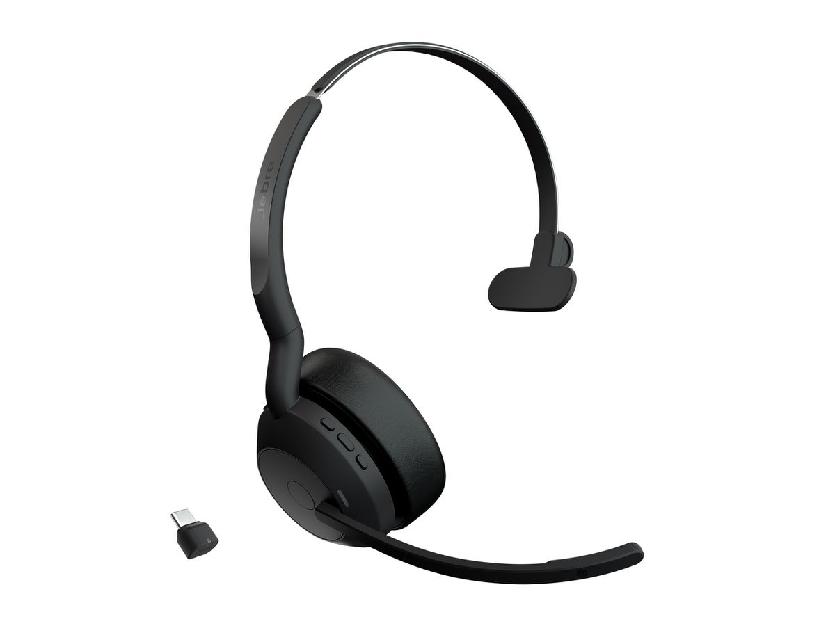 Jabra Evolve2 55 Casque Sans fil Arceau Bureau/Centre d'appels Bluetooth Noir