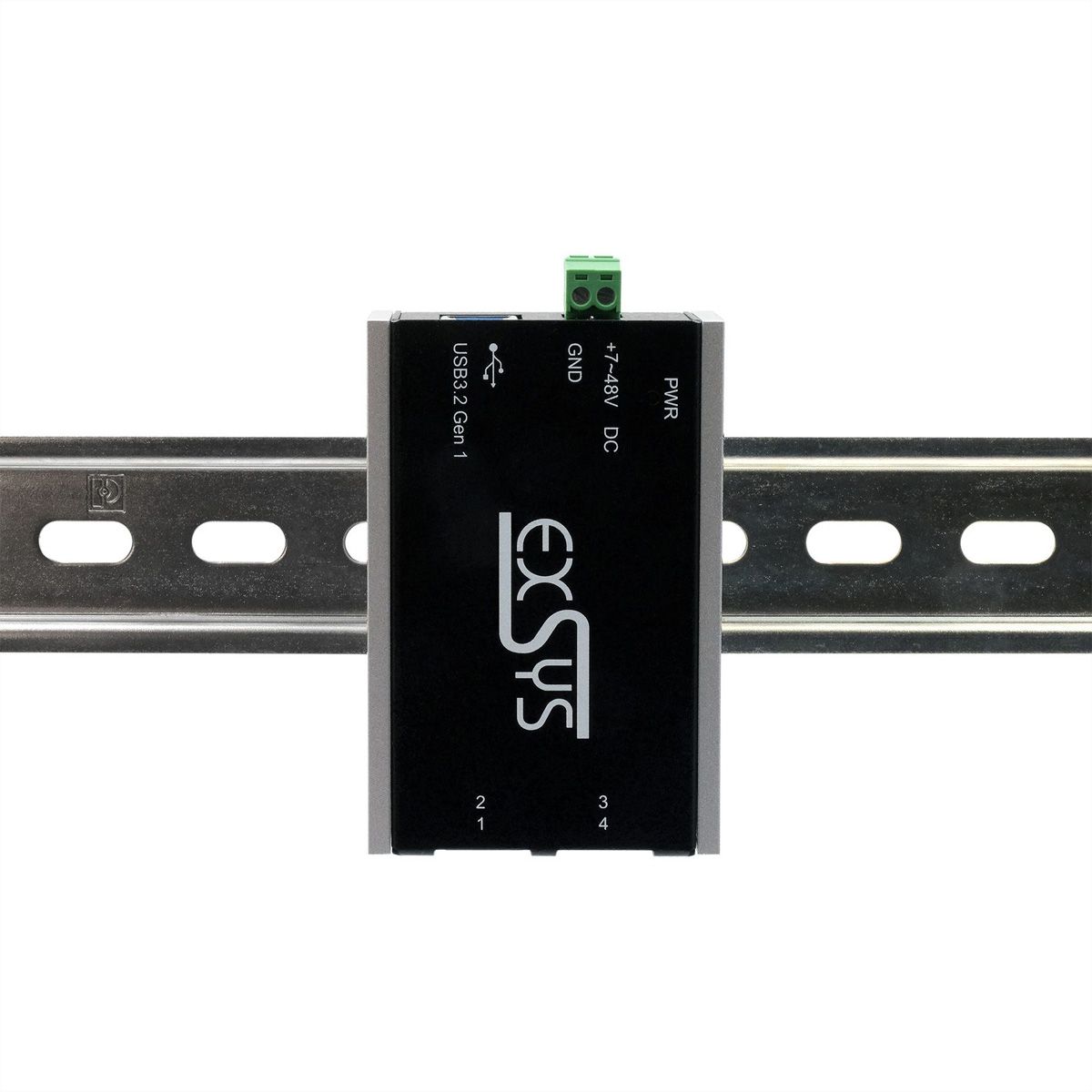 EXSYS EX-1181HMS-WT Petit hub métallique USB 3.2 Gen 1 à 4 ports