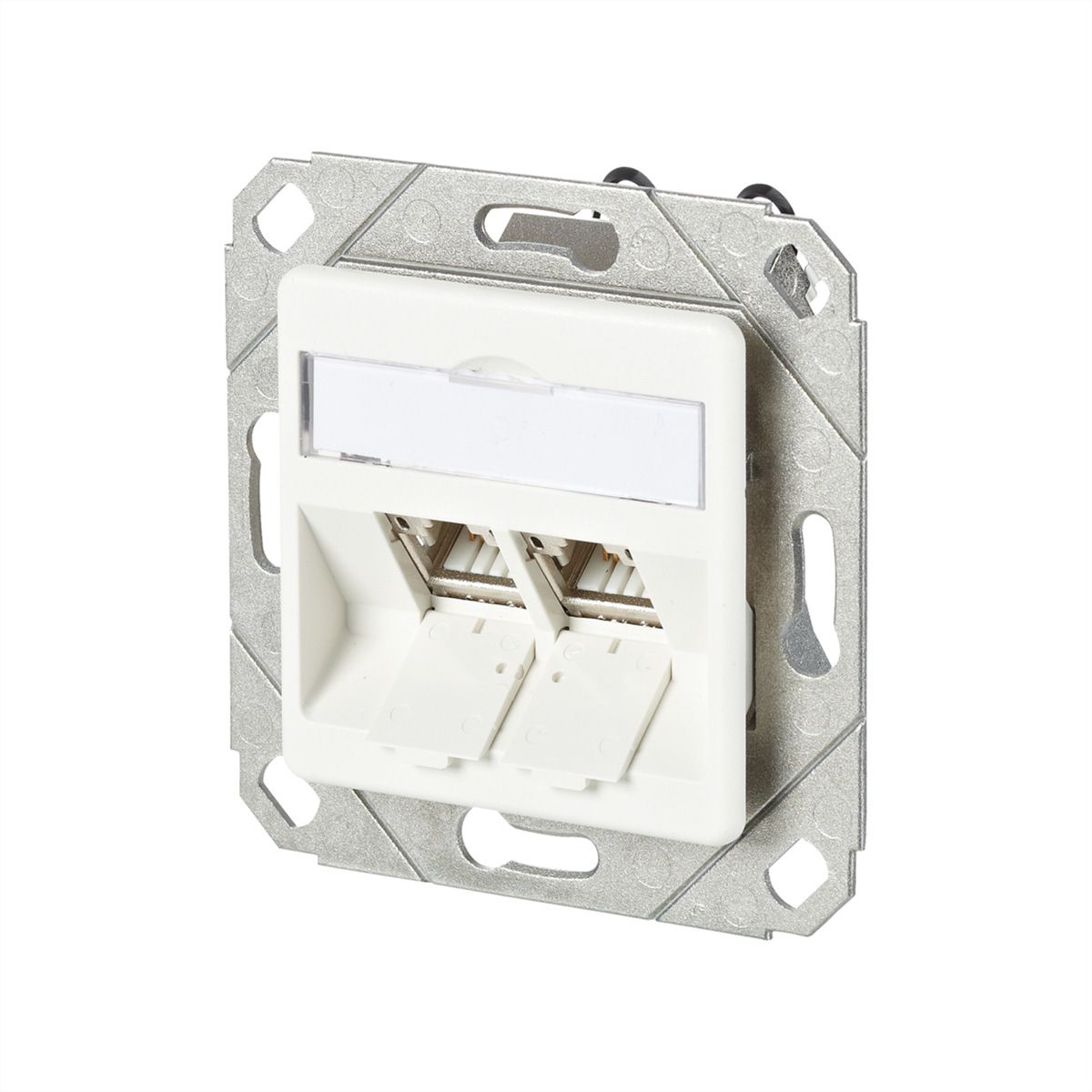 METZ CONNECT C6Amodul 2 port 180°M encastrement dans les canalisations blanc pur
