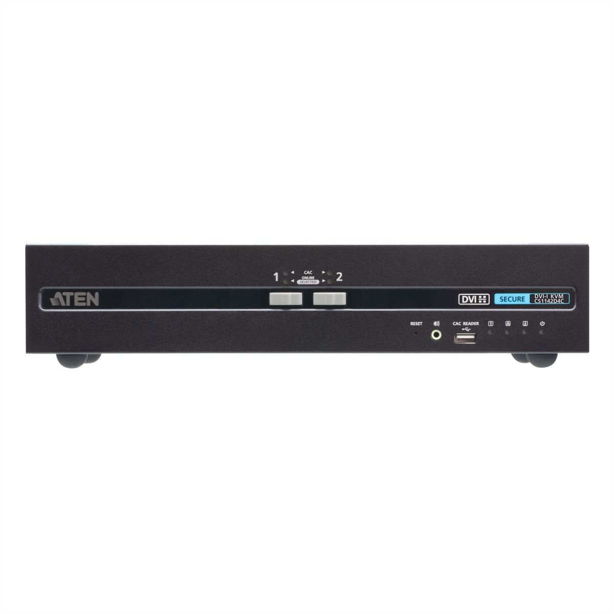 ATEN CS1142D4C Commutateur KVM sécurisé à double écran DVI 2 ports USB avec CAC