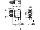 DEL double de SCHROFF, courte, Ø 3,2 mm, plan de montage 1, jaune vert, courant faible