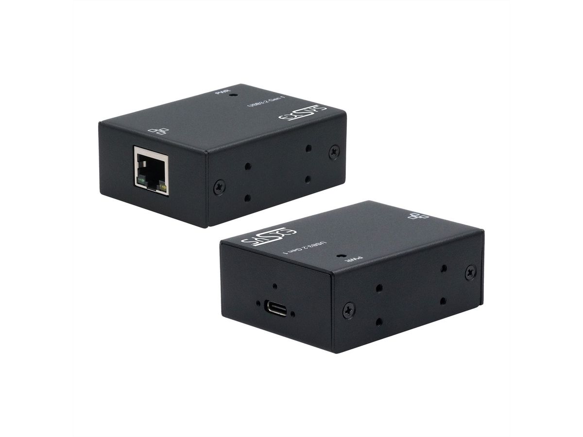 EXSYS EX-13020HMV USB 3.2 type C vers Ethernet 1 Gigabit, kit rail DIN inclus