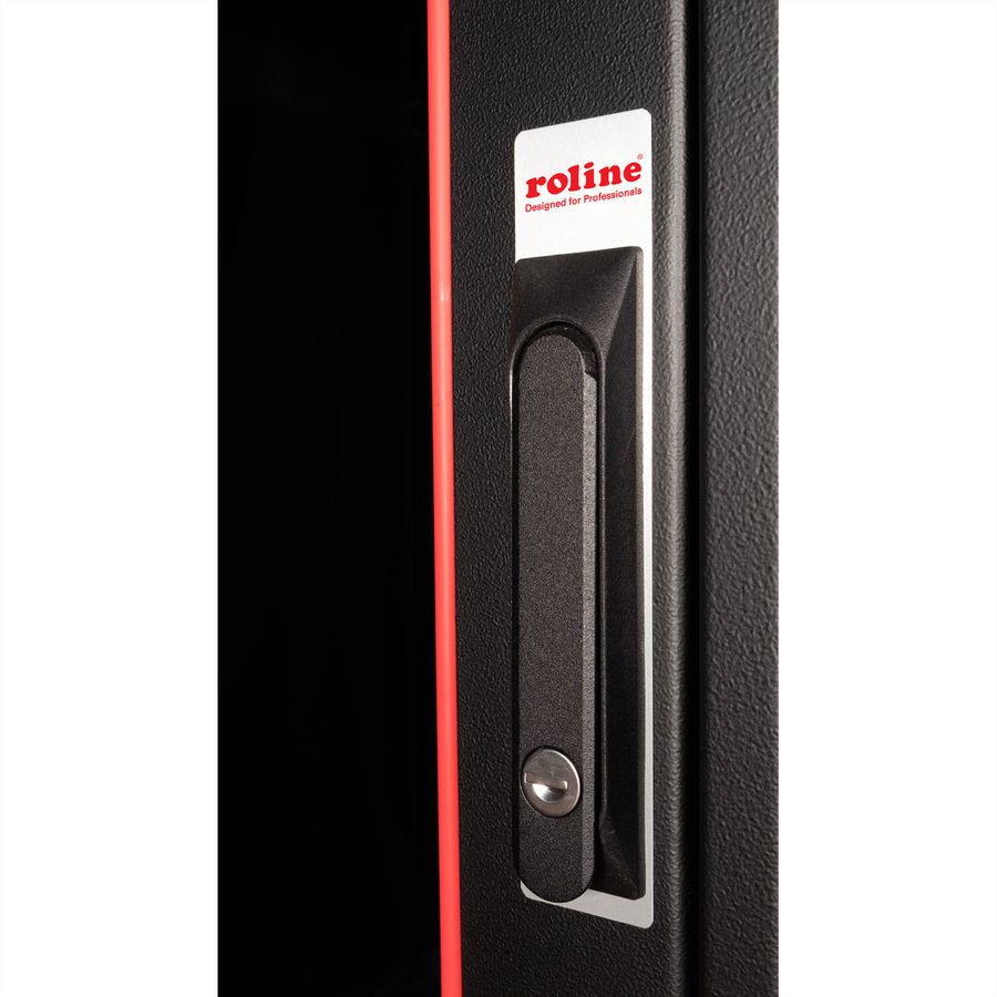 ROLINE 19" Baie réseau Pro 42U, 600x800 LxP Porte verre noir