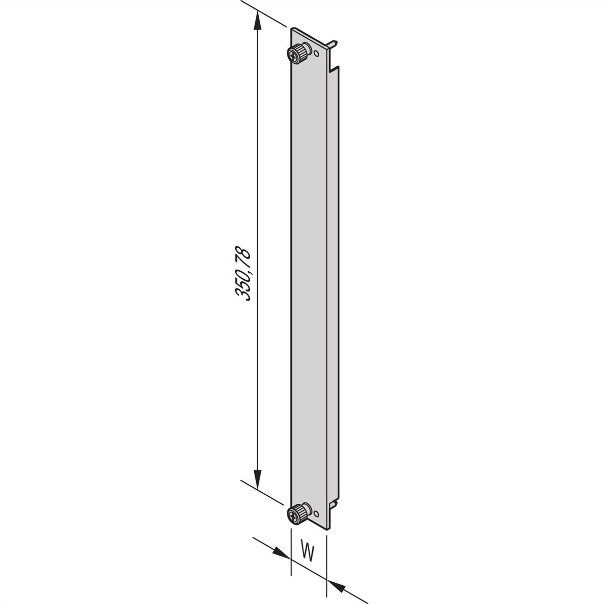 Panneau de remplissage AdvancedTCA SCHROFF, sans déflecteur d'air, 8 U, 6 CV, profilé alu