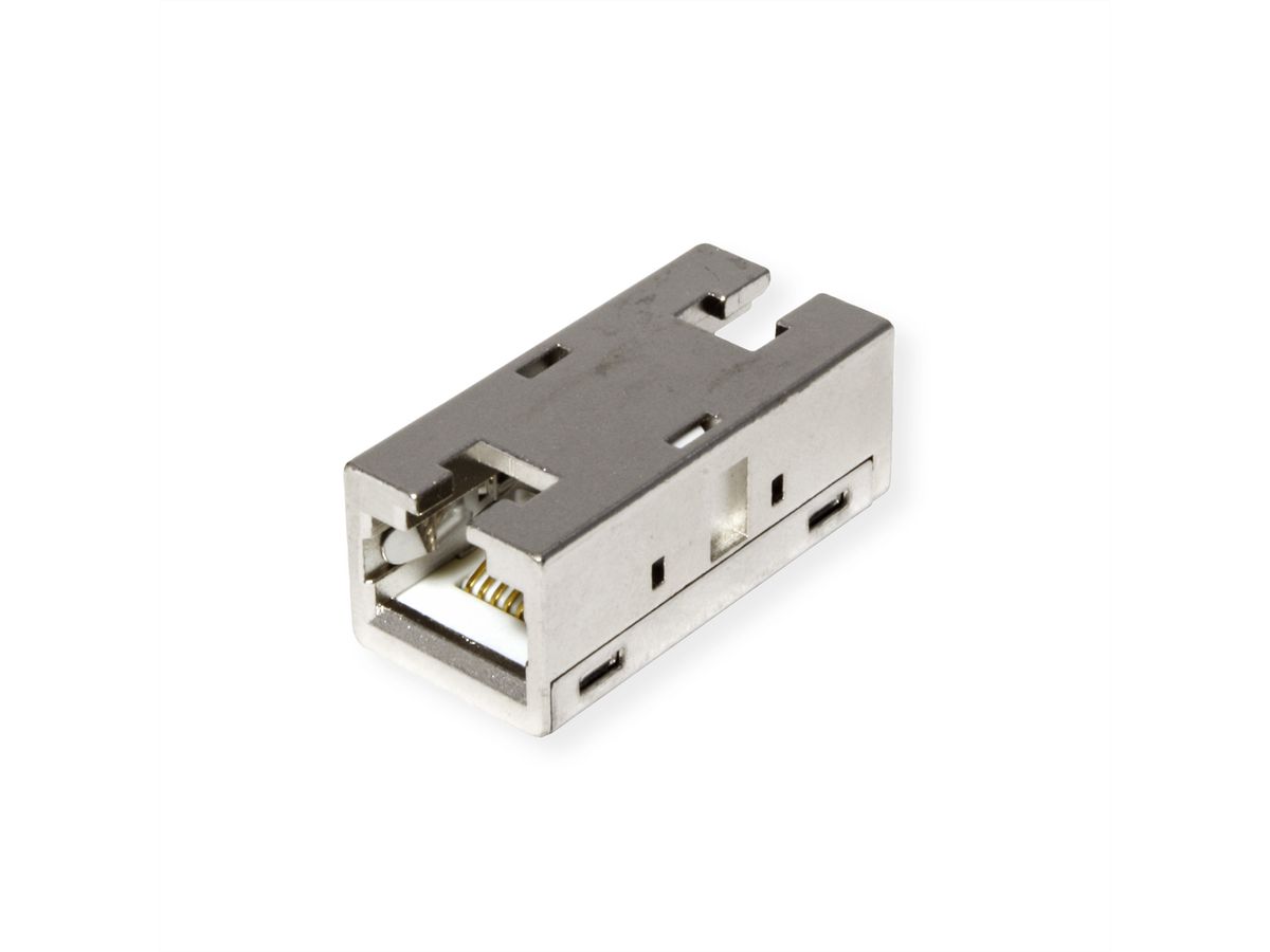 ROLINE Coupleur RJ-45 blindé, Cat.6A (Classe EA), boîtier métallique