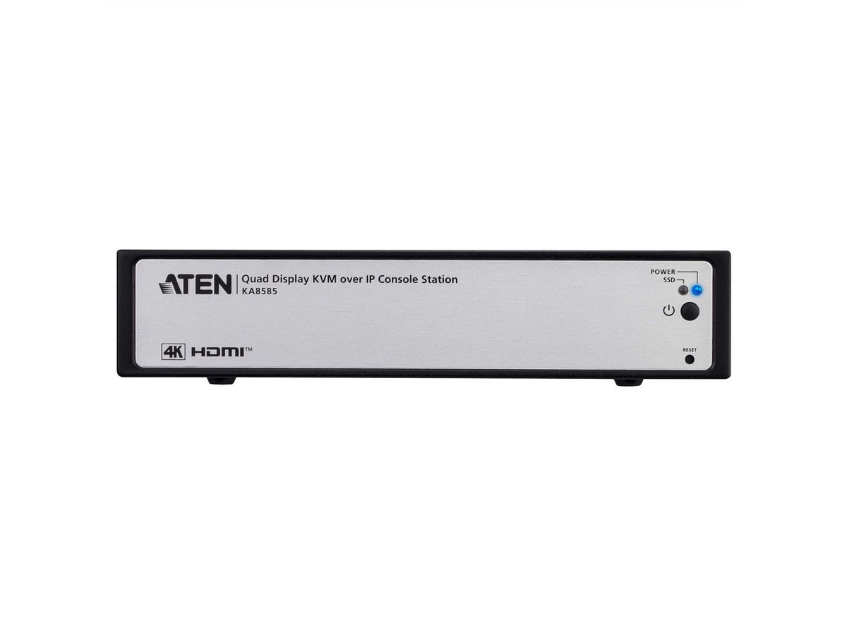 ATEN KA8585 Station console KVM sur IP à quatre écrans 4K