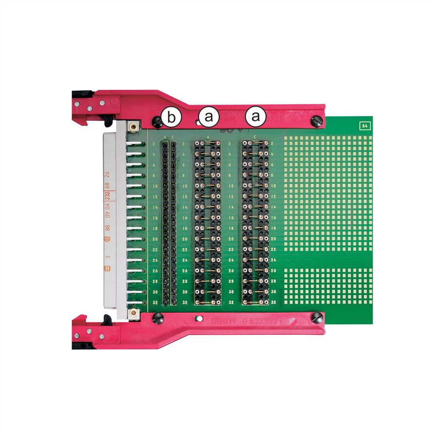 Adaptateur de test SCHROFF pour connecteur DIN type D, 3 U, 220 mm, U/I