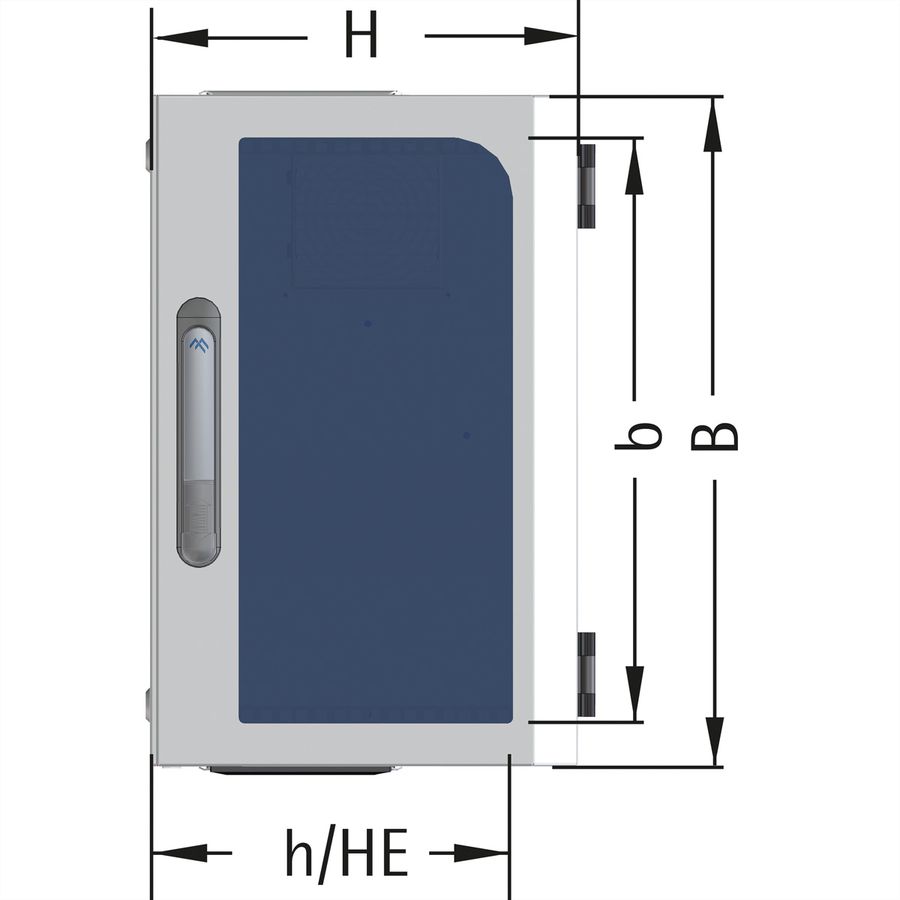 VARIndustry 2.0 Répartiteur mural 4 U 560x840x275mm, 2 portes