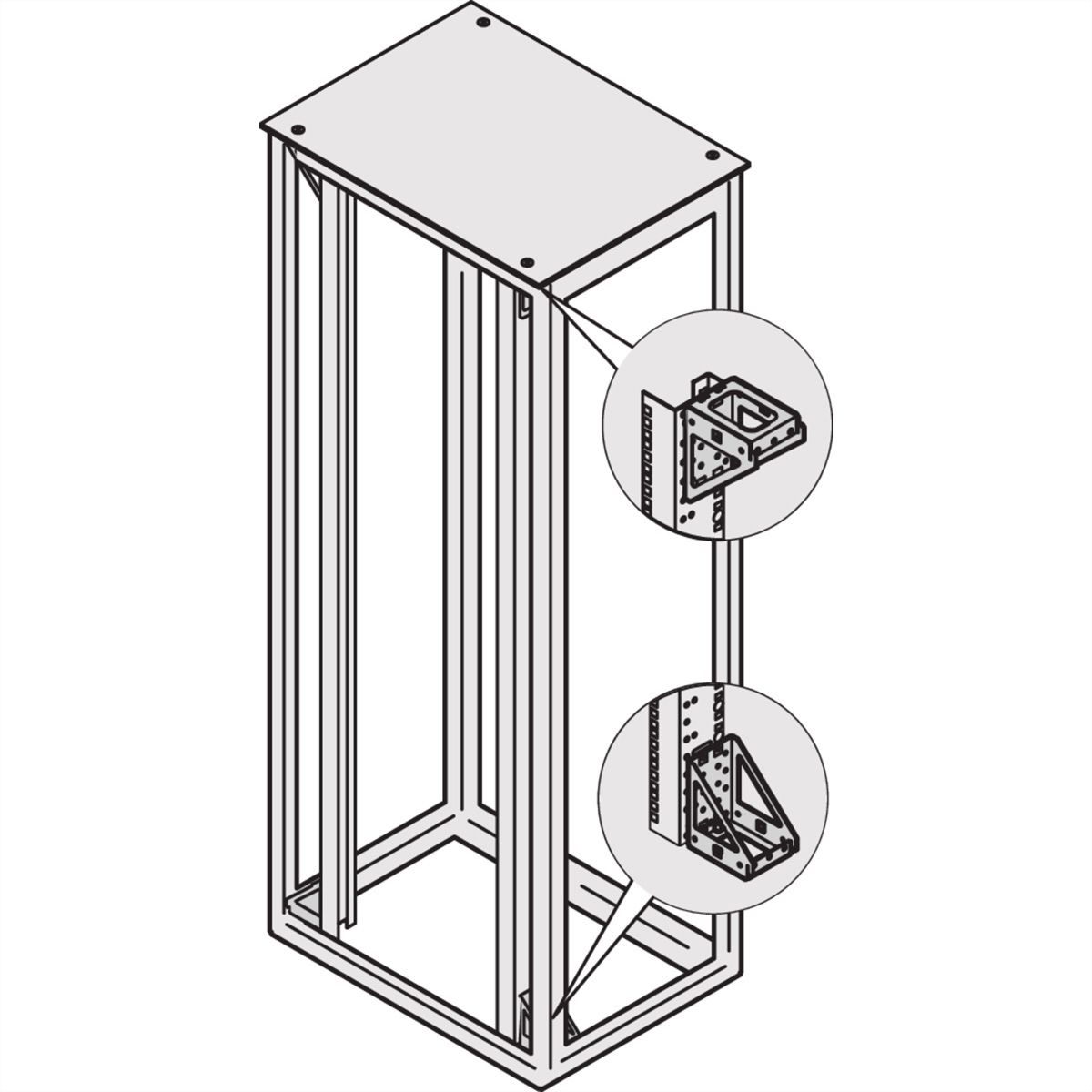 SCHROFF Varistar Support d'adaptation pour largeur réduite