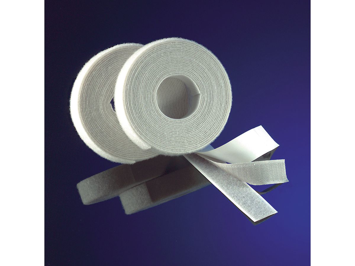 VELCRO® Ruban à laine L: 25m/l:20mm, blanc