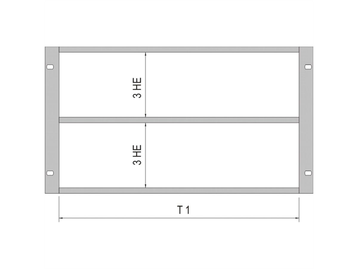 SCHROFF Kit de montage combiné pour châssis, 84:0 HP