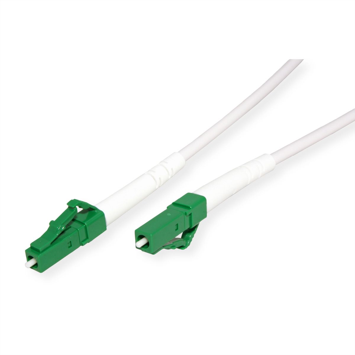 ROLINE Cordon FO 9/125µm OS2, LC-APC/LC-APC, simplex, armé d'acier, LSOH, blanc, 3 m