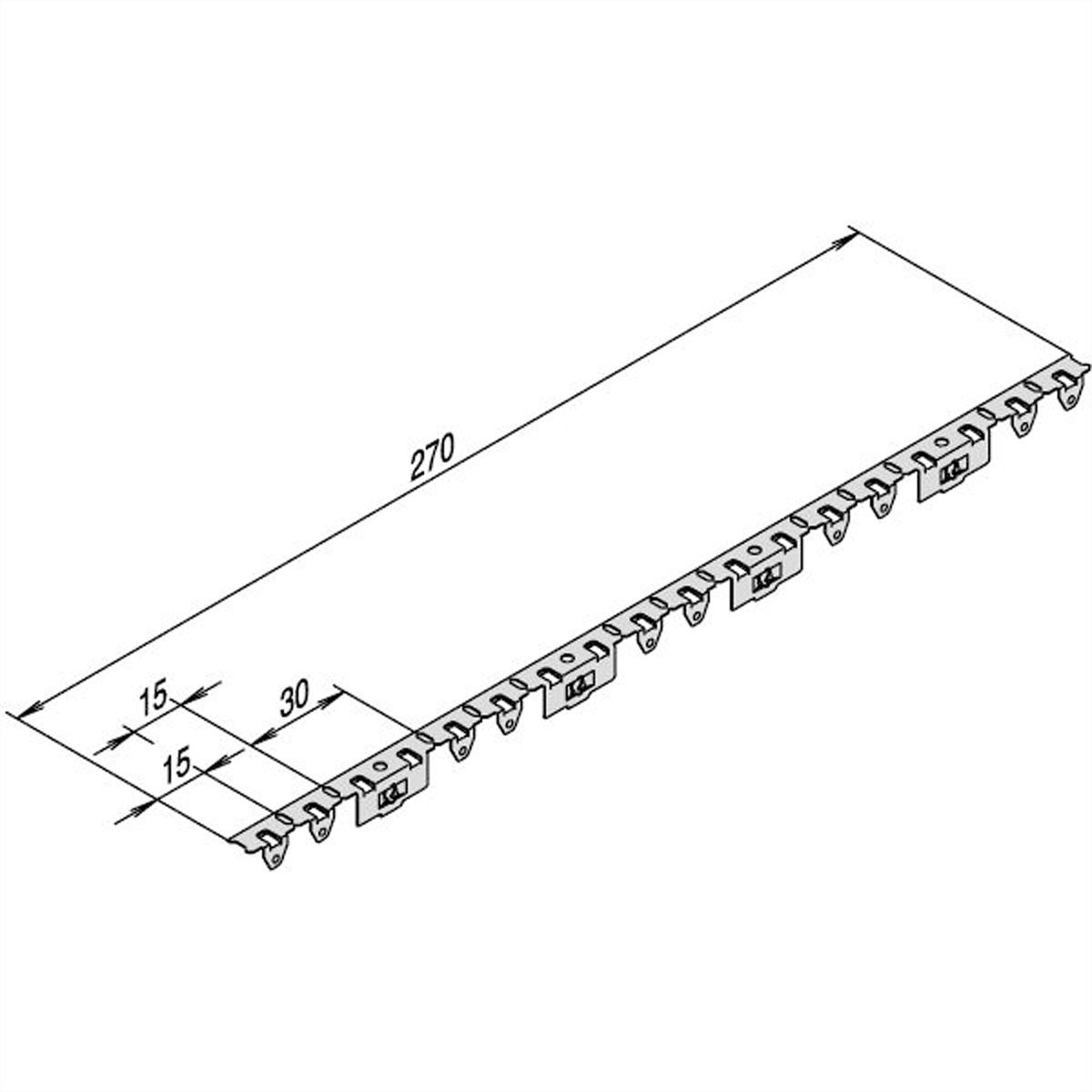 SCHROFF Joint CEM (acier inoxydable) entre la tôle de protection et le flanc - KONT.STR ADBL-SW 10STK