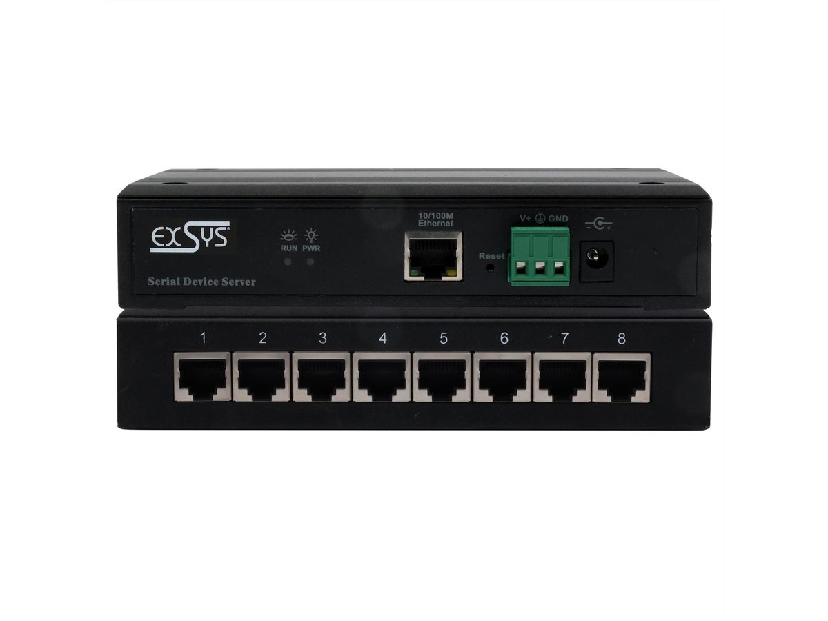 EXSYS EX-61008 Ethernet vers 8x RS-232/422/485