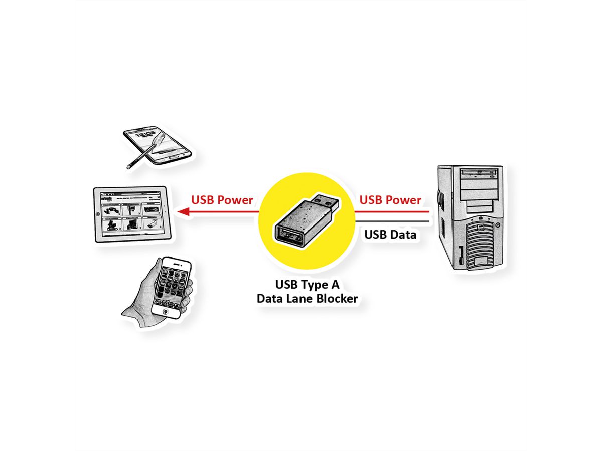 ROLINE Protecteur de données USB, type A