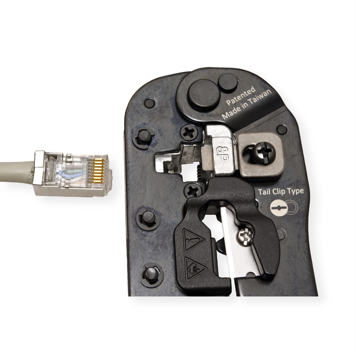 VALUE Pince à sertir universelle pour RJ45 (8P8C) avec / sans raccord de blindage