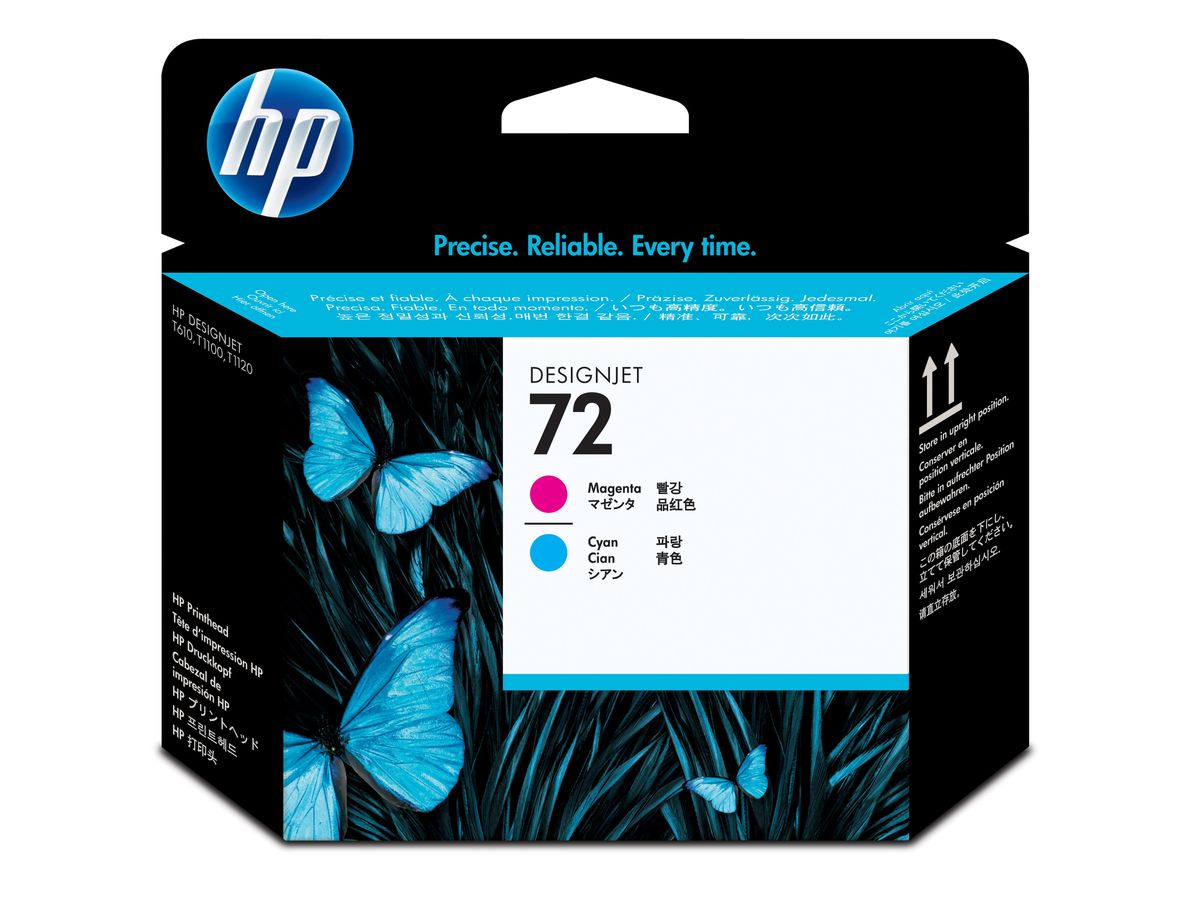 HP 72 tête d'impression cyan et magenta