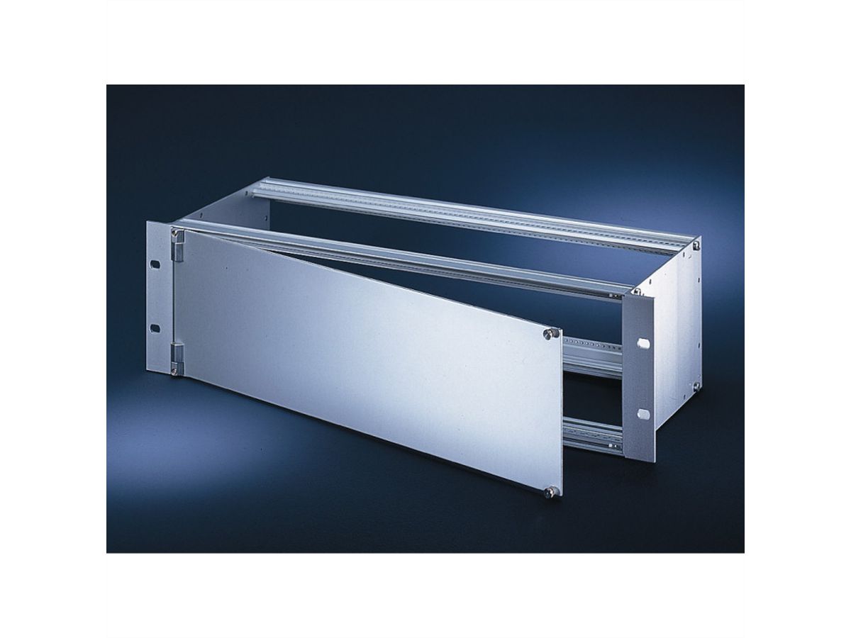 SCHROFF Face avant, blindée, à charnières latérales, 6 U, 84 CV, 2,5 mm, alu