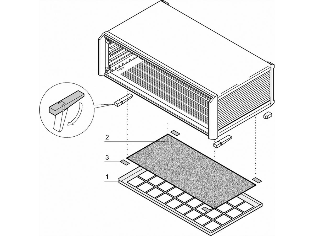 SCHROFF PropacPRO Filtre à air, 63 HP