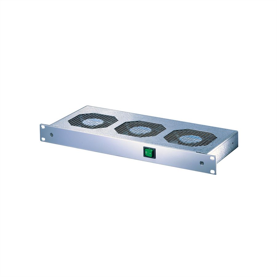 Unité de ventilation 19" SCHROFF, 1 U, avec interrupteur frontal, 3 ventilateurs, 24 VDC