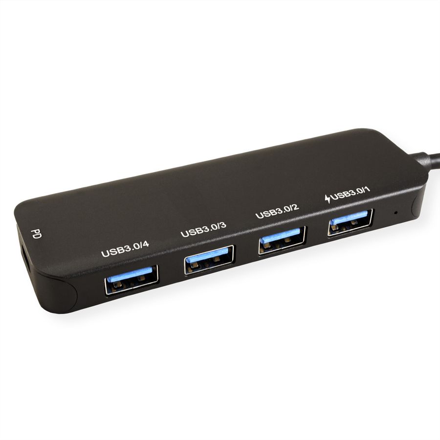 VALUE Hub USB 3.2 Gen 1, 4 ports, type C, 1 port PD