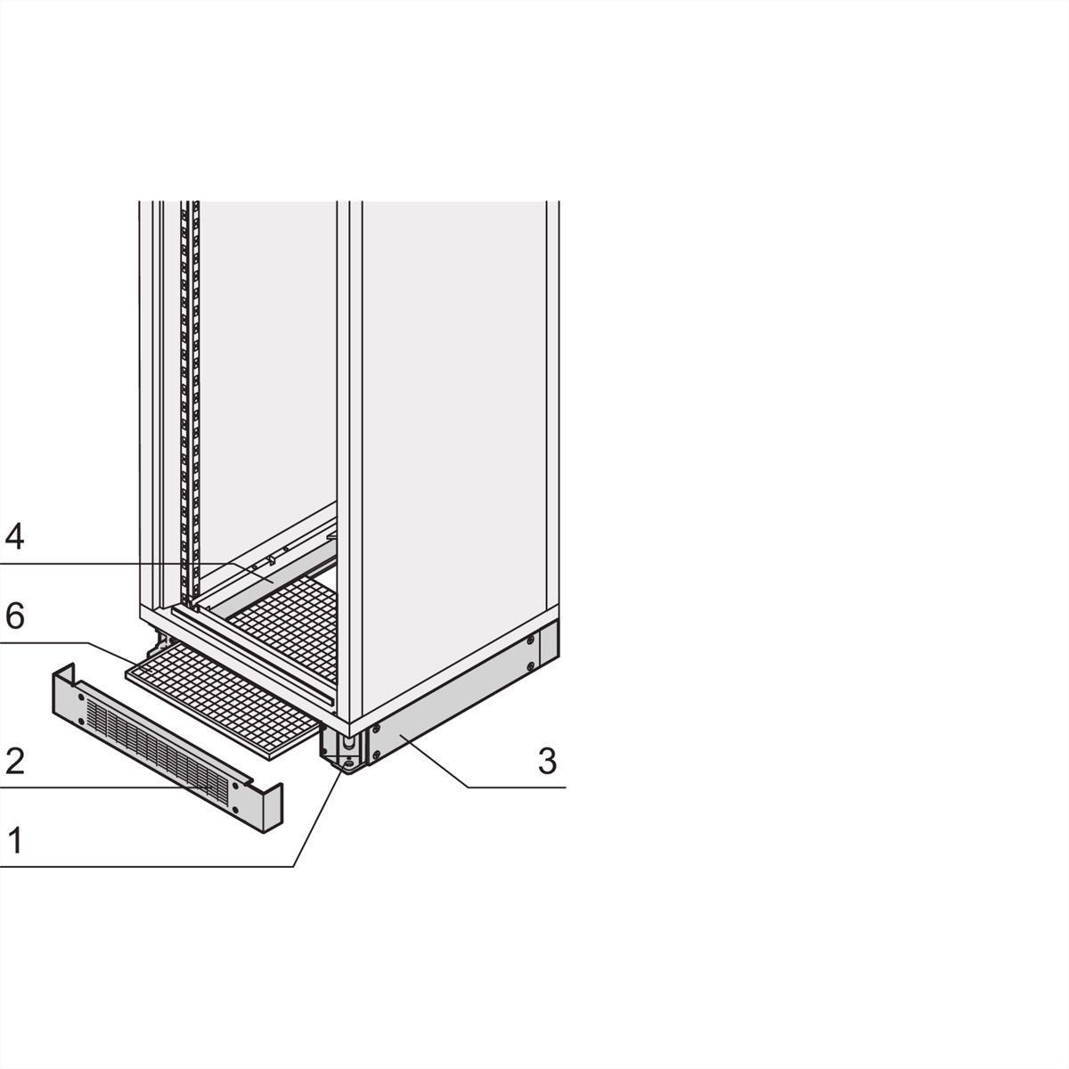 SCHROFF Eurorack Tapis filtrant pour base/plinthe, perforé, 600W 600D
