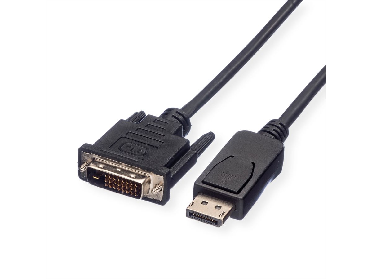 VALUE Câble DisplayPort DP M - DVI(24+1) M, LSOH, noir, 1 m