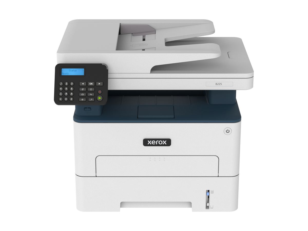 Xerox B225 copie/impression/numérisation recto verso sans fil A4, 34 ppm, PS3 PCL5e/6, chargeur automatique de documents, 2 magasins, total 251 feuilles