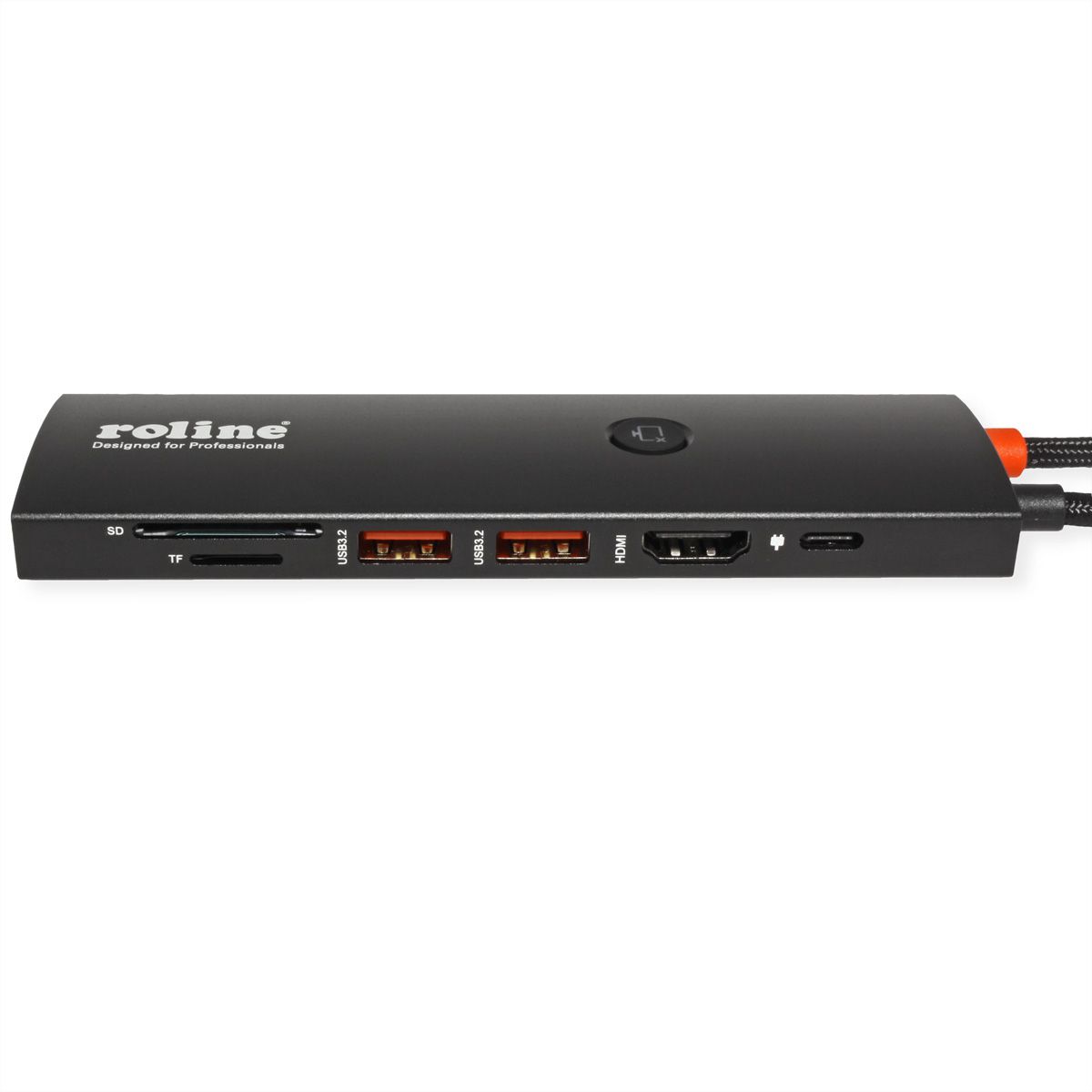 ROLINE Station d'accueil USB 3.2 Gen 2 type C multiports, HDMI 4K60, USB 3.2 Gen2, USB-C PD, LAN, SD-Card Reader