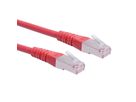 Cordon Cat.6 (Classe E) F/UTP AWG26, rouge, 7 m