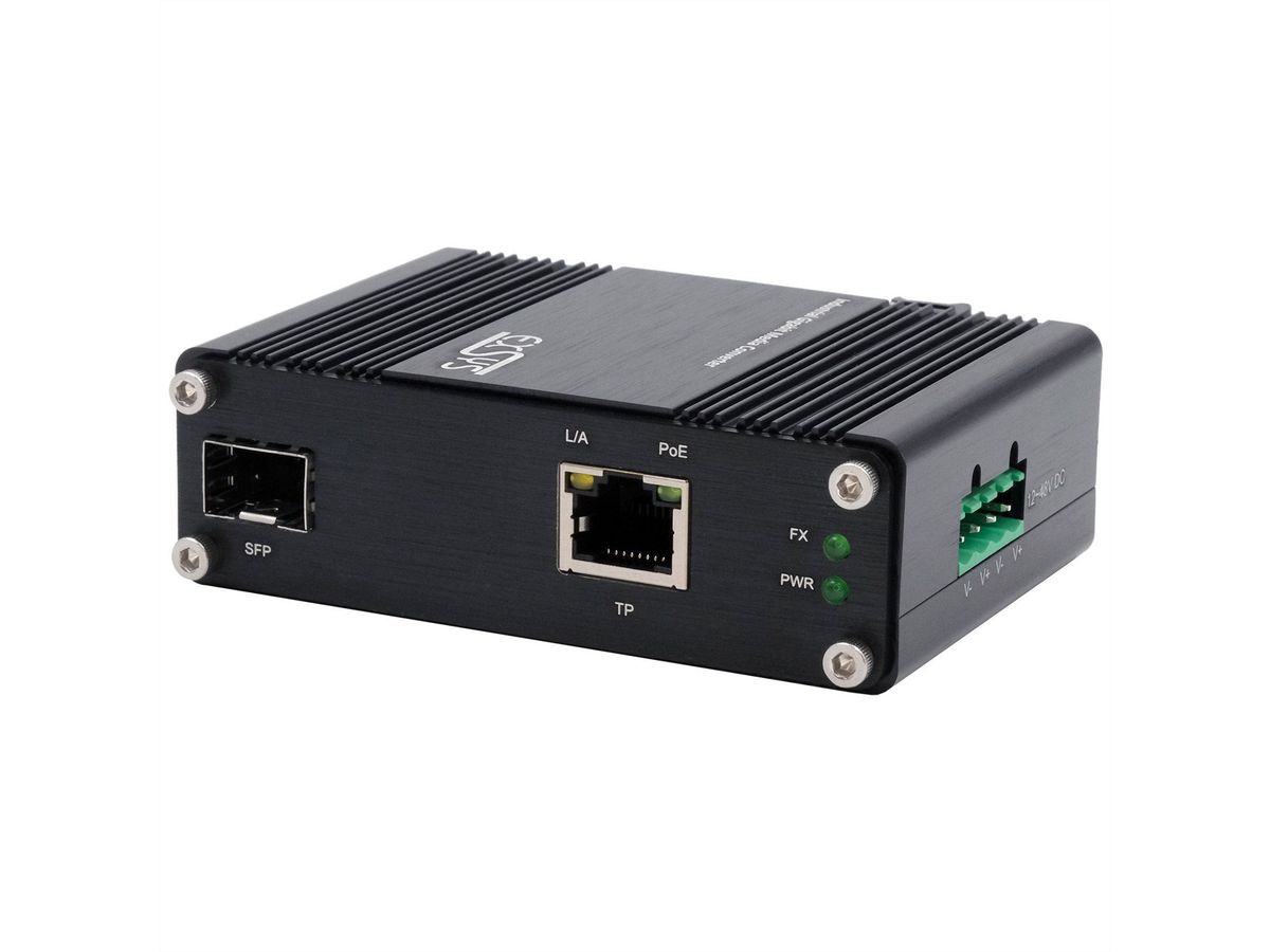 EXSYS EX-60340 Convertisseur de média industriel 60 W SFP, -40 °C à +75 °C