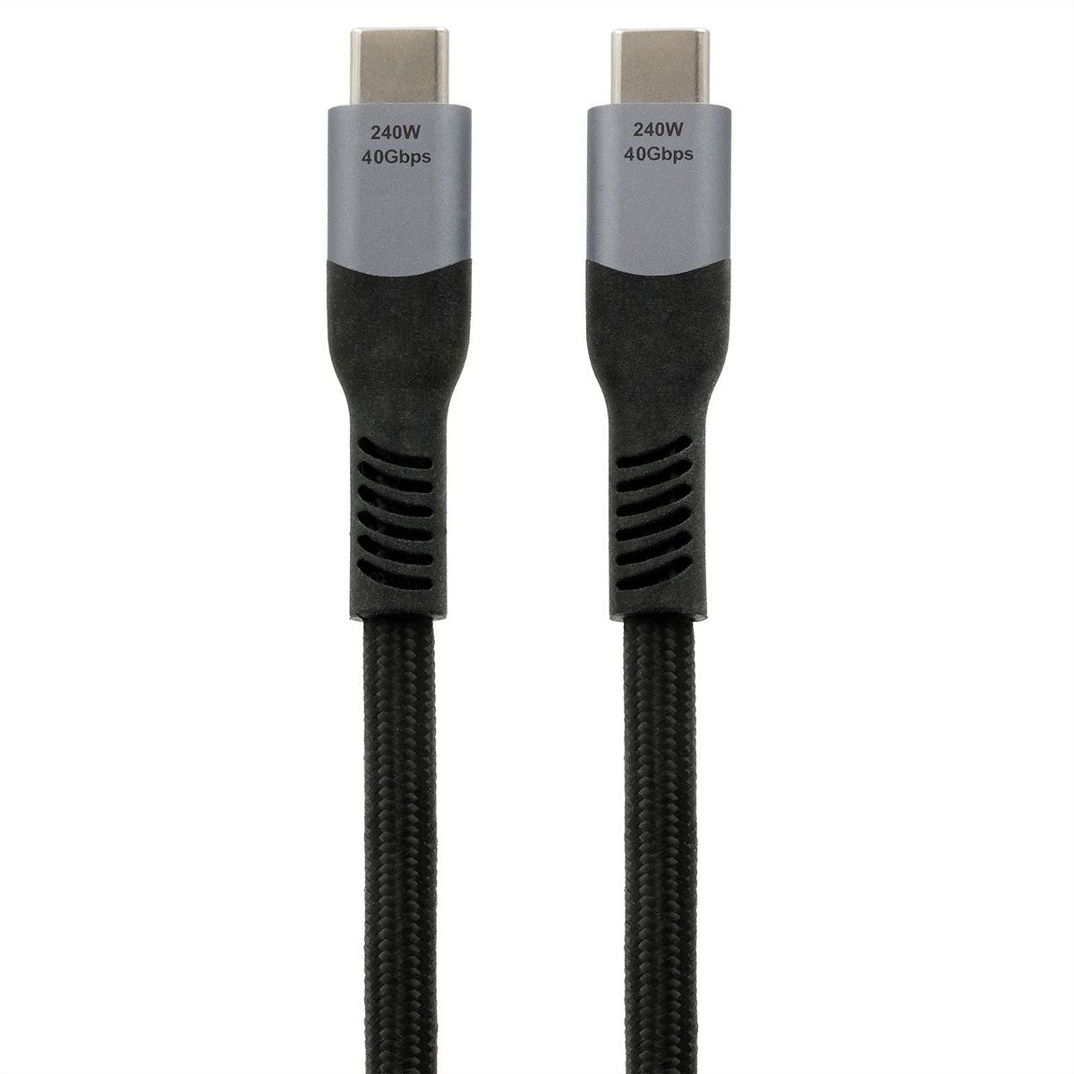 EXSYS EX-K1598-1.0 Câble USB 4.0 Connecteur USB-C, 5 A, 8K UHD-2, 40Gbit/s, 240W , noir, 1 m