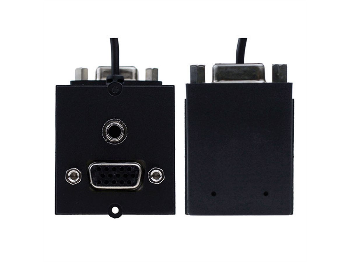 BACHMANN Cadre 1xVGA+ 3,5mm, Sortie sur côté à 90°