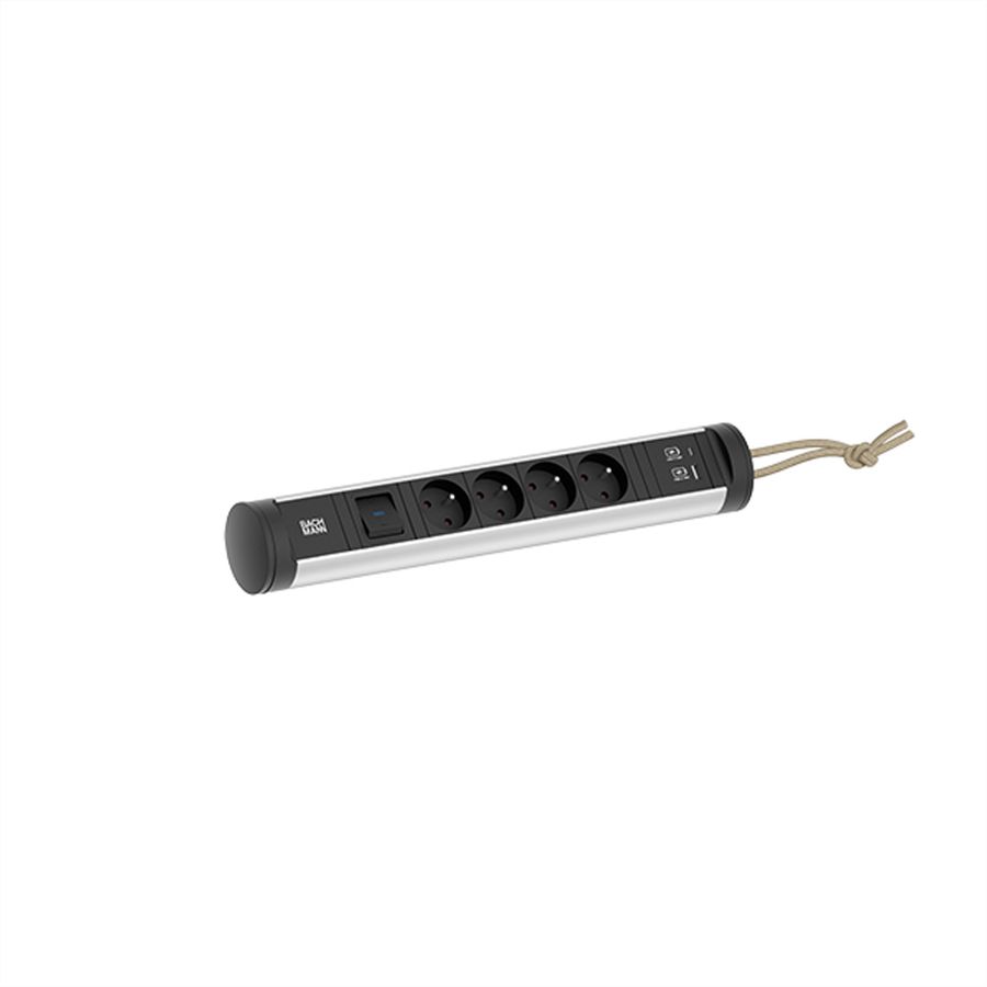BACHMANN CYCLE Loop 4xUTE 1xinterrupteur 1xUSB A/C 22W 2,5m CEE7/7